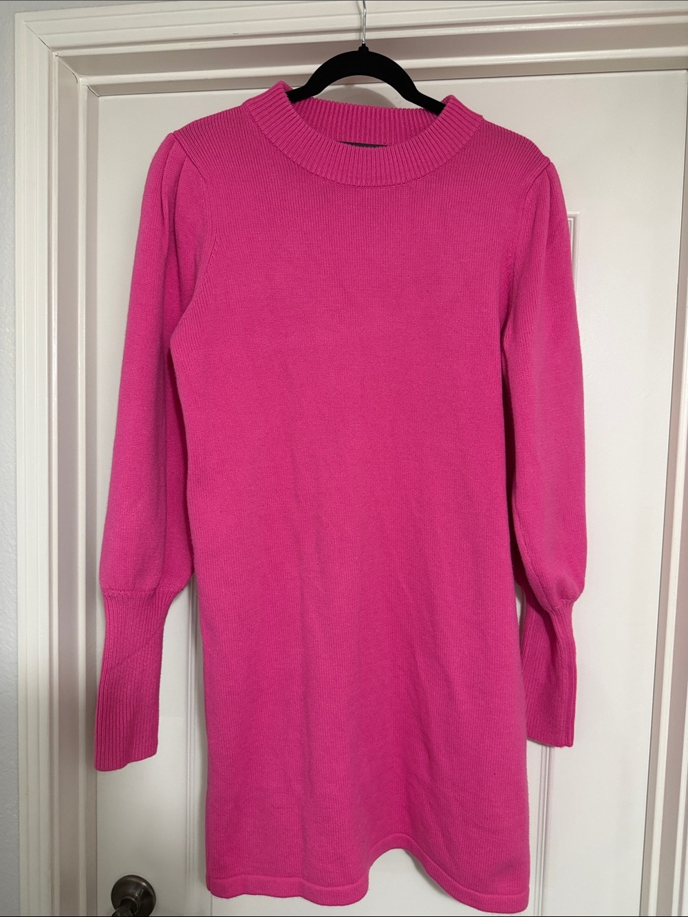 French connection size L Hot Pink bubblegum Knit Sweater Dress